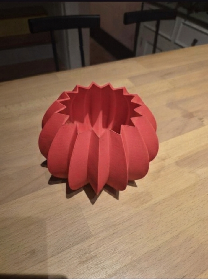 Pleated bowl vase
