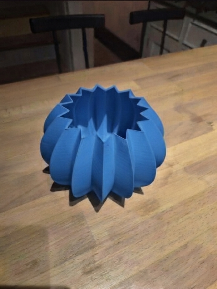 Pleated bowl vase
