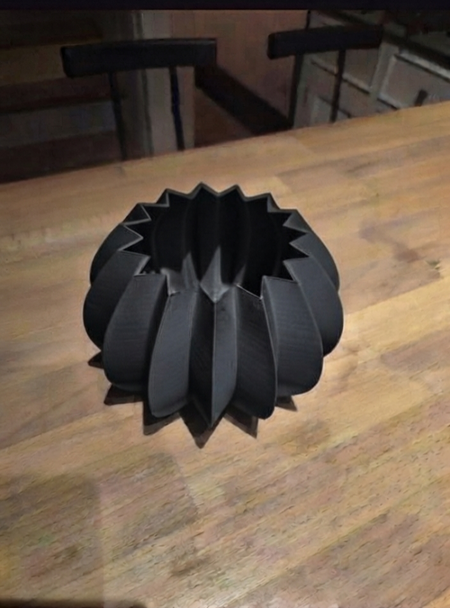 Pleated bowl vase