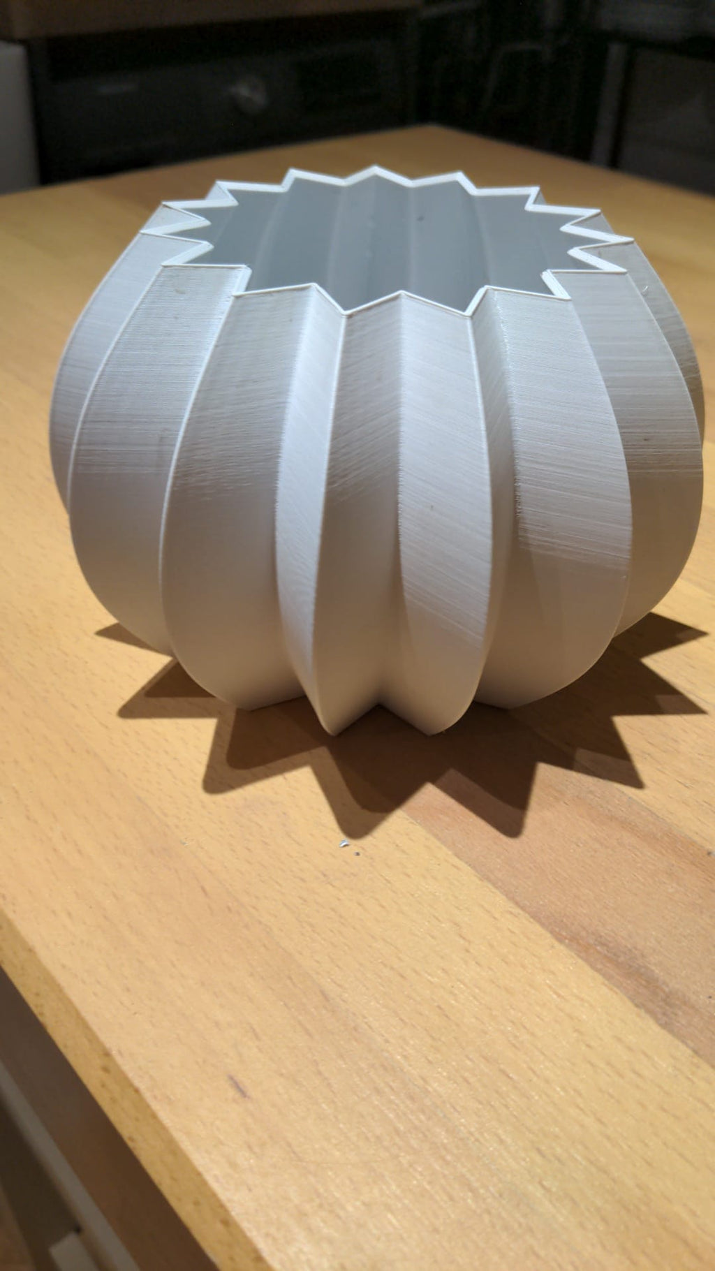 Pleated bowl vase