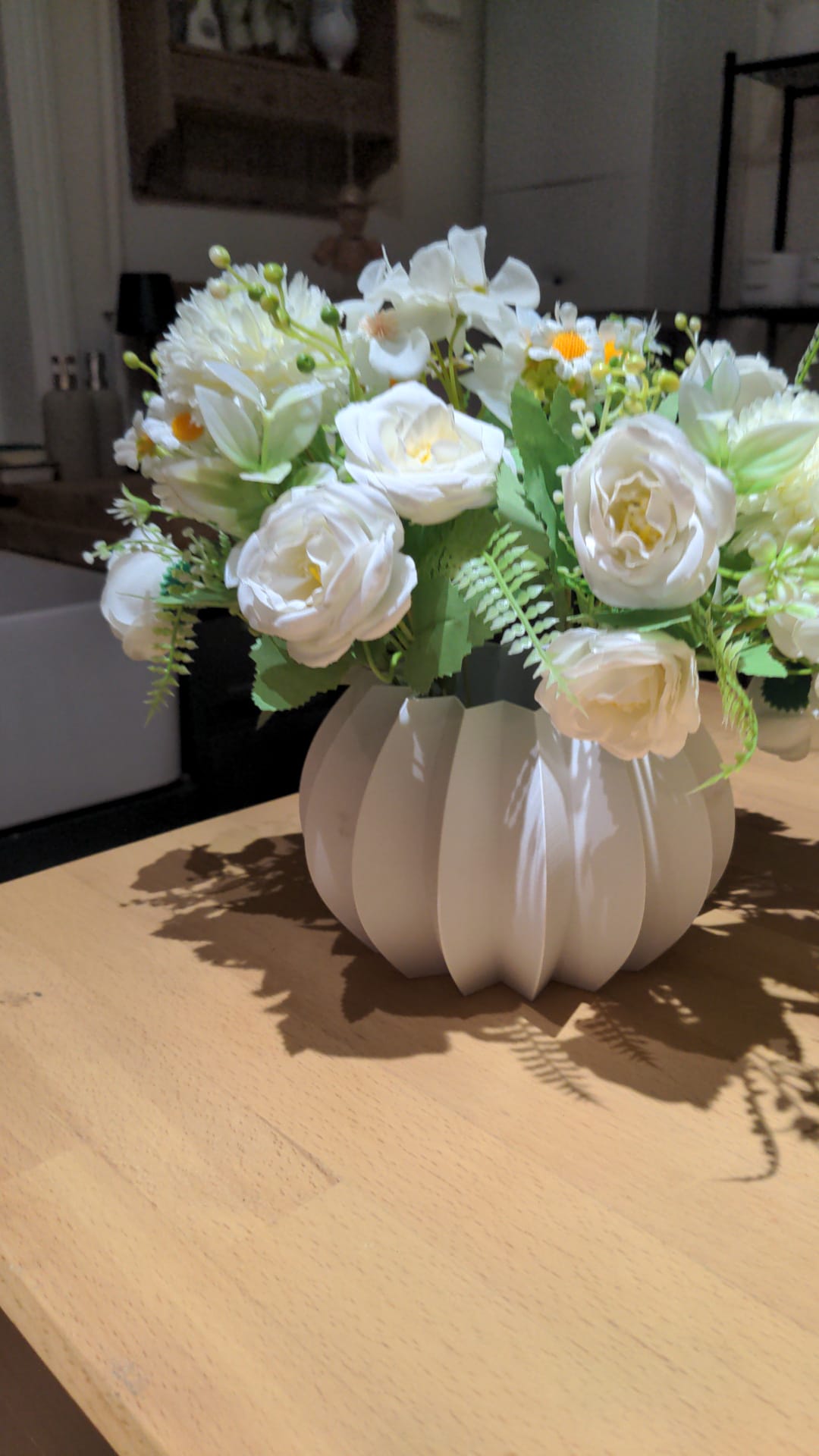 Pleated bowl vase